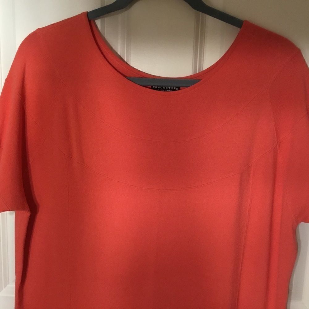 Doncaster Women’s S/S Knit Top Size 1W/1X Coral
